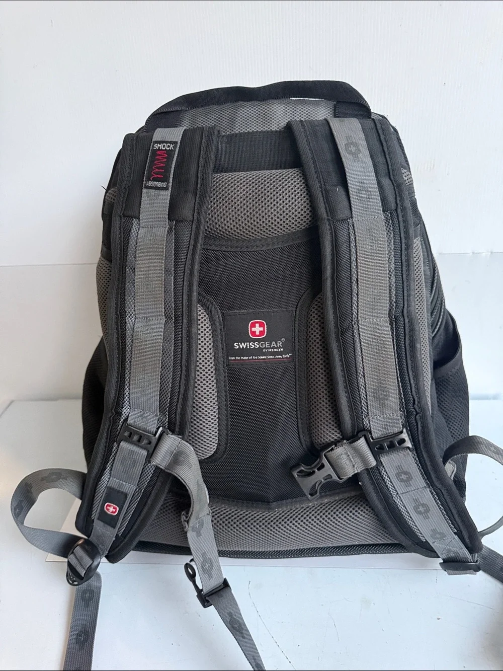 WENGER SWISSGEAR SYNERGY BACKPACK LAPTOP DAY PACK RUGGED BLACK MILITARY STYLE